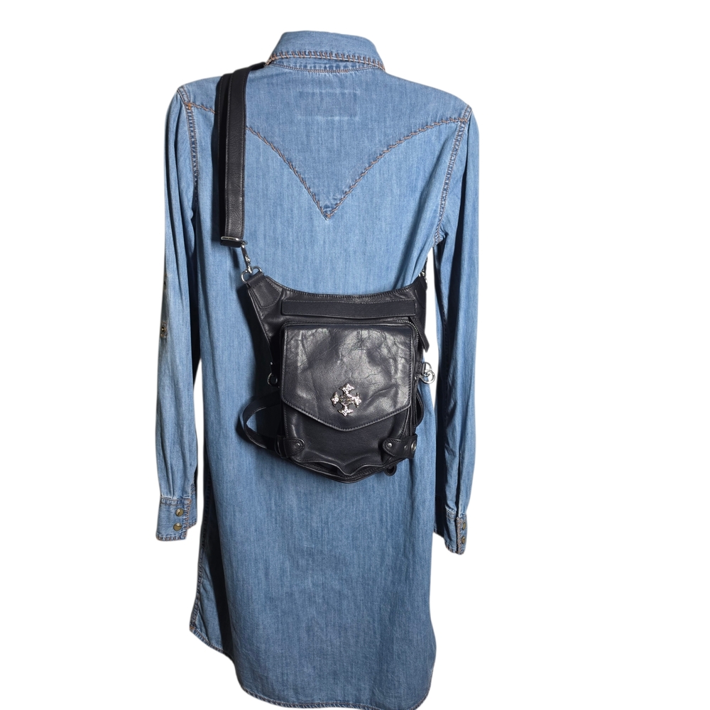 HARLEY-DAVIDSON LEATHER 2 IN 1 SLING  BAG